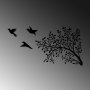 WALLXPERT Dekorativni metalni zidni dodatak Birds From The Branch 496 - slika 4