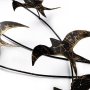 WALLXPERT Dekorativni metalni zidni dodatak Flock of Swallows 3 - slika 5