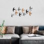 WALLXPERT Dekorativni metalni zidni dodatak Flock of Swallows 2 - slika 3