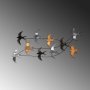 WALLXPERT Dekorativni metalni zidni dodatak Flock of Swallows 2 - slika 4