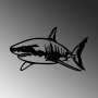 WALLXPERT Dekorativni metalni zidni dodatak Shark L - slika 4
