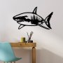WALLXPERT Dekorativni metalni zidni dodatak Shark L - slika 1