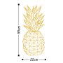 WALLXPERT Dekorativni metalni zidni dodatak Pıneapple Metal Decor Gold - slika 3