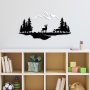 WALLXPERT Dekorativni metalni zidni dodatak Deer And Landscape 2 - slika 3
