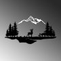 WALLXPERT Dekorativni metalni zidni dodatak Deer And Landscape 2 - slika 4