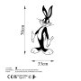 WALLXPERT Dekorativni metalni zidni dodatak Bugs Bunny 1 - slika 5