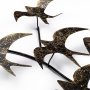 WALLXPERT Dekorativni metalni zidni dodatak Flying Birds 1 - slika 5