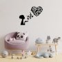 WALLXPERT Dekorativni metalni zidni dodatak Birds Woman Heart 465 - slika 1