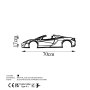 WALLXPERT Dekorativni metalni zidni dodatak McLaren 570S Silhouette - slika 5