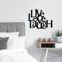 WALLXPERT Dekorativni metalni zidni dodatak Live Love Laugh - slika 3