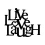 WALLXPERT Dekorativni metalni zidni dodatak Live Love Laugh - slika 4