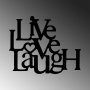 WALLXPERT Dekorativni metalni zidni dodatak Live Love Laugh - slika 5