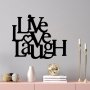 WALLXPERT Dekorativni metalni zidni dodatak Live Love Laugh - slika 1