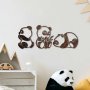 WALLXPERT Dekorativni metalni zidni dodatak Rusty Panda - slika 1