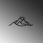 WALLXPERT Dekorativni metalni zidni dodatak Mountain and Sun - slika 5