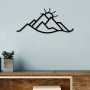 WALLXPERT Dekorativni metalni zidni dodatak Mountain and Sun - slika 1