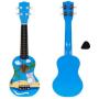 ECO TOYS Ukulele drvena gitara za decu sa 4 najlonske žice i trzalicom Plava MF019H - slika 1