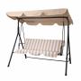 PROGARDEN Bež metalna ljuljaška 170 × 110 × 153 cm - slika 1