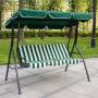 PROGARDEN Zelena metalna ljuljaška 170 × 110 × 153 cm - slika 2