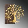 WALLXPERT Dekorativni drveni zidni dodatak Tree Gold - slika 1