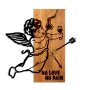 WALLXPERT Dekorativni drveni zidni dodatak Wine & Eros - slika 1