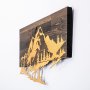 WALLXPERT Dekorativni drveni zidni dodatak Mountain v2 Gold - slika 5