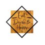 WALLXPERT Dekorativni drveni zidni dodatak Eat Drink Be Happy - slika 1