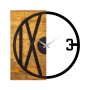 WALLXPERT Dekorativni drveni zidni sat Wooden Clock 24 - slika 4