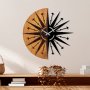 WALLXPERT Dekorativni drveni zidni sat Wooden Clock 75 - slika 1