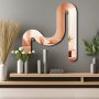 WALLXPERT Dekorativno ogledalo Ozgl509 Rose Gold - slika 2