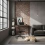 ModernHome Radni sto 120x60 cm sa policama Loft Style - slika 2
