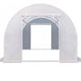 ModernHome Plastenik tunnel, 3x2x2 m, multi-season, metalni ram, bela folija, 2 ulaza - slika 2