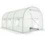 ModernHome Plastenik tunnel, 3x2x2 m, multi-season, metalni ram, bela folija, 2 ulaza - slika 3