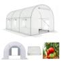 ModernHome Plastenik tunnel, 3x2x2 m, multi-season, metalni ram, bela folija, 2 ulaza - slika 1