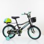 ARISTOM 724-16” Crosser Dečiji bicikl sa pomoćnim točkovima crno-zeleni - slika 1