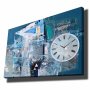 WALLXPERT Dekorativni zidni sat od platna 70100CS 036 - slika 1