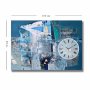 WALLXPERT Dekorativni zidni sat od platna 70100CS 036 - slika 3