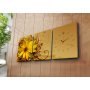 WALLXPERT Dekorativni zidni sat od platna (3 komada) 3P3040CS 7 - slika 2
