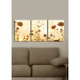WALLXPERT Dekorativni zidni sat od platna (3 komada) 3P3040CS 55 - slika 1