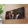 WALLXPERT Dekorativni zidni sat od platna (3 komada) 3P3040CS 60 - slika 2