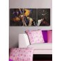 WALLXPERT Dekorativni zidni sat od platna (3 komada) 3P3040CS 60 - slika 1