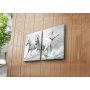 WALLXPERT Dekorativni zidni sat od platna (2 komada) 2P3040CS 103 - slika 2