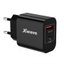 Xwave H20AC 20W USB-C USB-A Brzi zidni punjač crni - slika 1