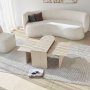 HANAH HOME Set stočića za kafu Paris Bronze Travertine - slika 2