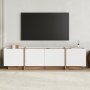 HANAH HOME Polica za TV Lowen White Atlantic Pine - slika 2