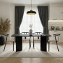 HANAH HOME Trpezarijski sto Linza Wood Black - slika 2