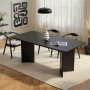 HANAH HOME Trpezarijski sto Linza Wood Black - slika 1