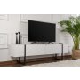HANAH HOME Polica za TV Serenity White Black - slika 1