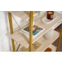 HANAH HOME Polica za knjige Elysian Travertine Gold - slika 4