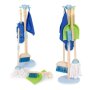 ECO TOYS Drveni set za ciscenje za decu -metla, mop i djubrovnik, 7 delova - slika 1